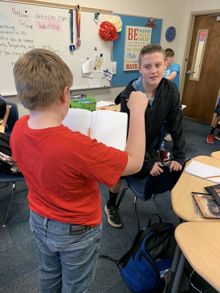 7thStapleton's tweet image. Practicing writing ✍️ in the air while making a claim on #teenactivism #flashdraft #boxesandbullets @TCRWP @DISD_DIS #DISjourney @tenilleshade