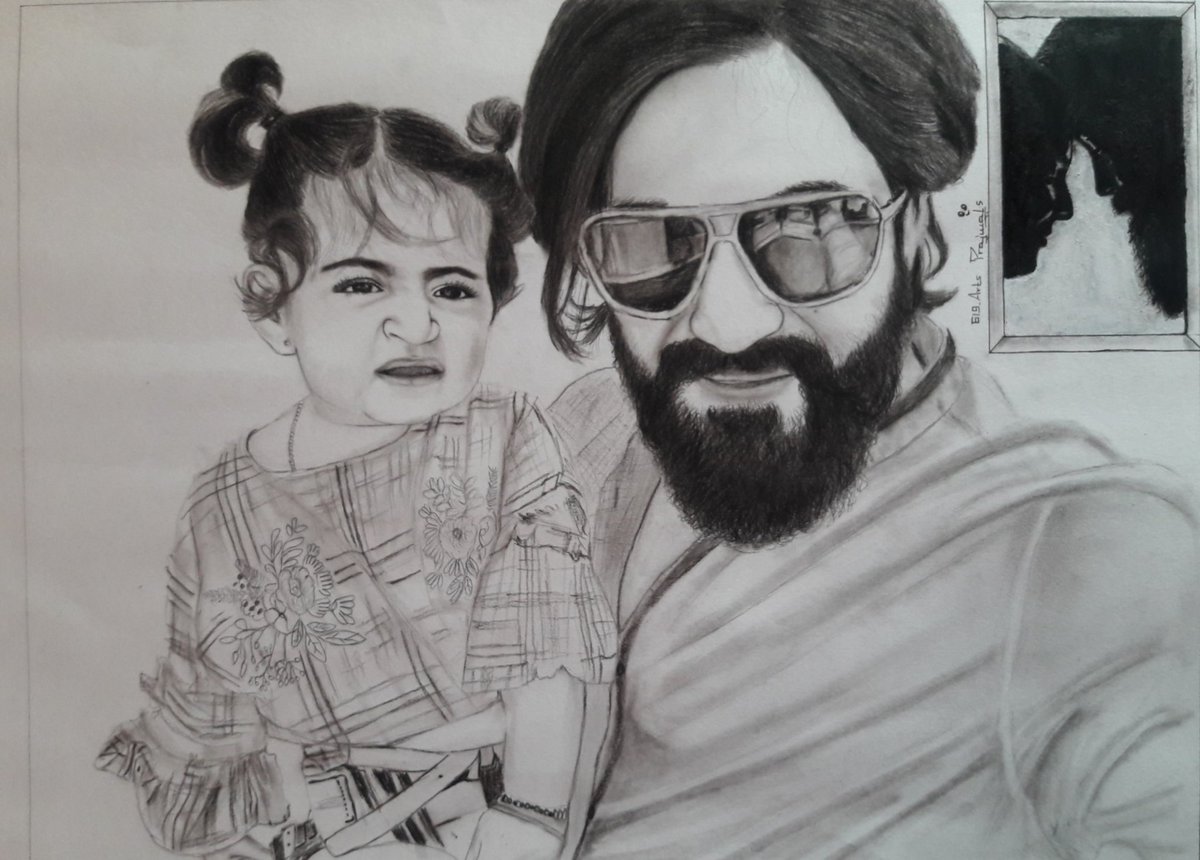 Very easy  KGF Rocking star Yash Drawing  Yash KGF 2  Portrait Outline  Drawing Tutorial  YouTube