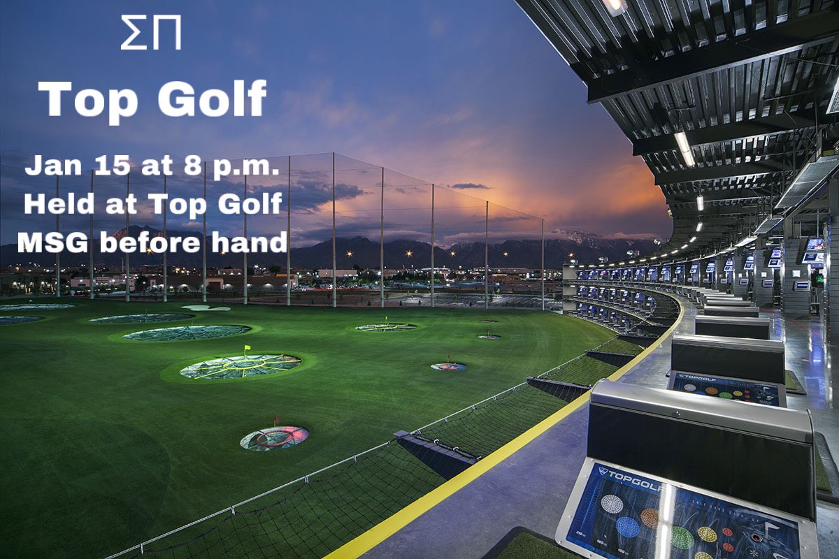 SigmaPiOakland's tweet photo. Sigma Pi takes on Top Golf in our second winter rush event! Hope to see everyone tonight! #SigmaPi #RushRushRush https://t.co/ayAo4UmBXg