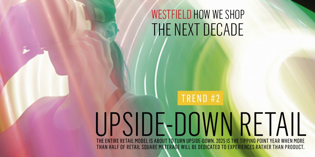 urw_group's tweet photo. [UPSIDE-DOWN RETAIL] The entire retail model will turn on its head by 2025, with 59% shoppers expecting the majority of retail spaces to be taken up by experiences. Find out more in our report ➡️ https://t.co/71LDZSVP4q  #HowWeShop https://t.co/HCXUWQRl1h