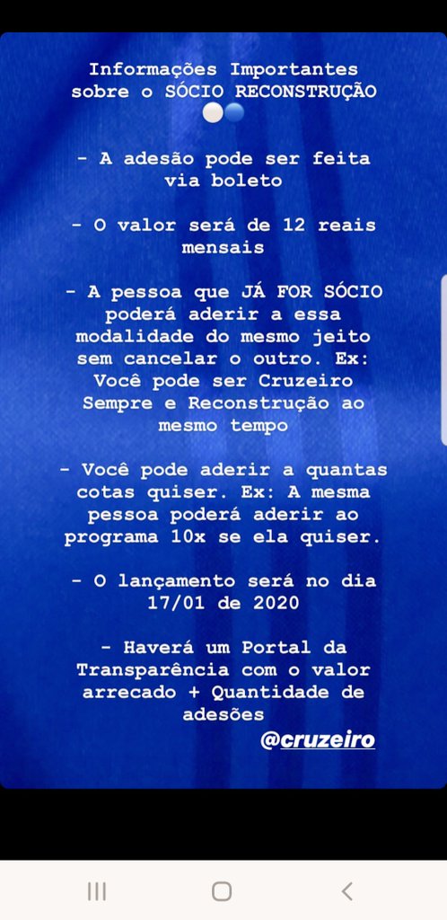Doni182cnl's tweet photo. Dia 17 está chegando!!! 

Vc torcedor que vai ajudar a salvar o clube, compartilhe, incentive outros torcedores!!! Precisamos de todos!! 

#JuntosSomosMaisFortes
#Cruzeiro 
#socio5estrelaa

@Cruzeiro 
@socio5estrelas https://t.co/NEYw63c1Hy