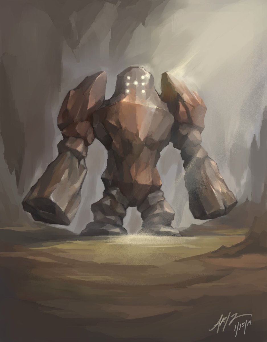 arizdigitalart's tweet photo. Waking the golem, Regirock. 
A digital illustration.

#digitalart #digitalillustration #pokemon #pokemonart https://t.co/IYvbWSvf3S
