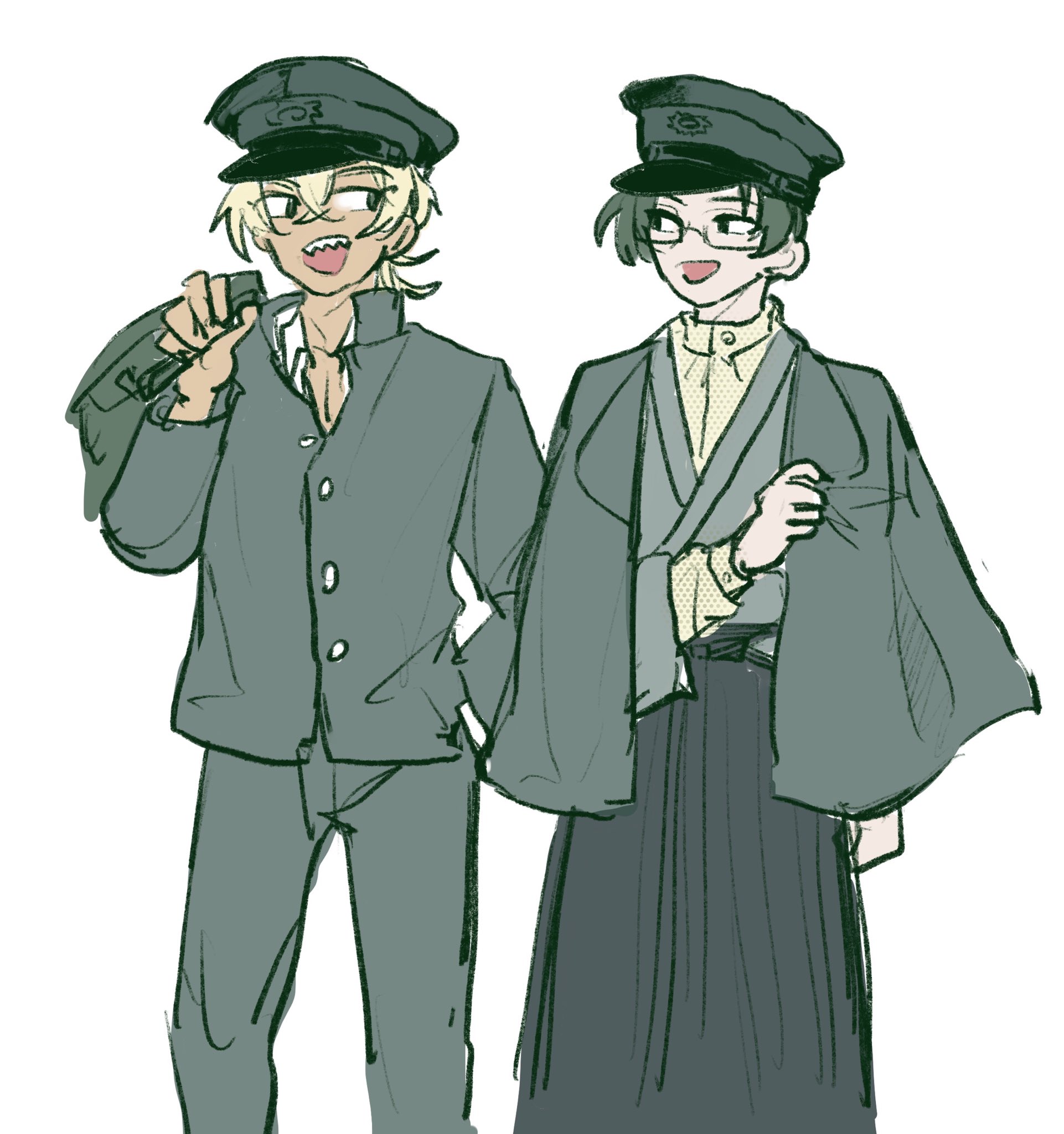 Kao 明治 大正時代の学生服好きだから妄想広がってしまうなあ 学ランもいいし 袴もいいよなあ これは中学生くらいのイメージで T Co Qyijrc8egy Twitter