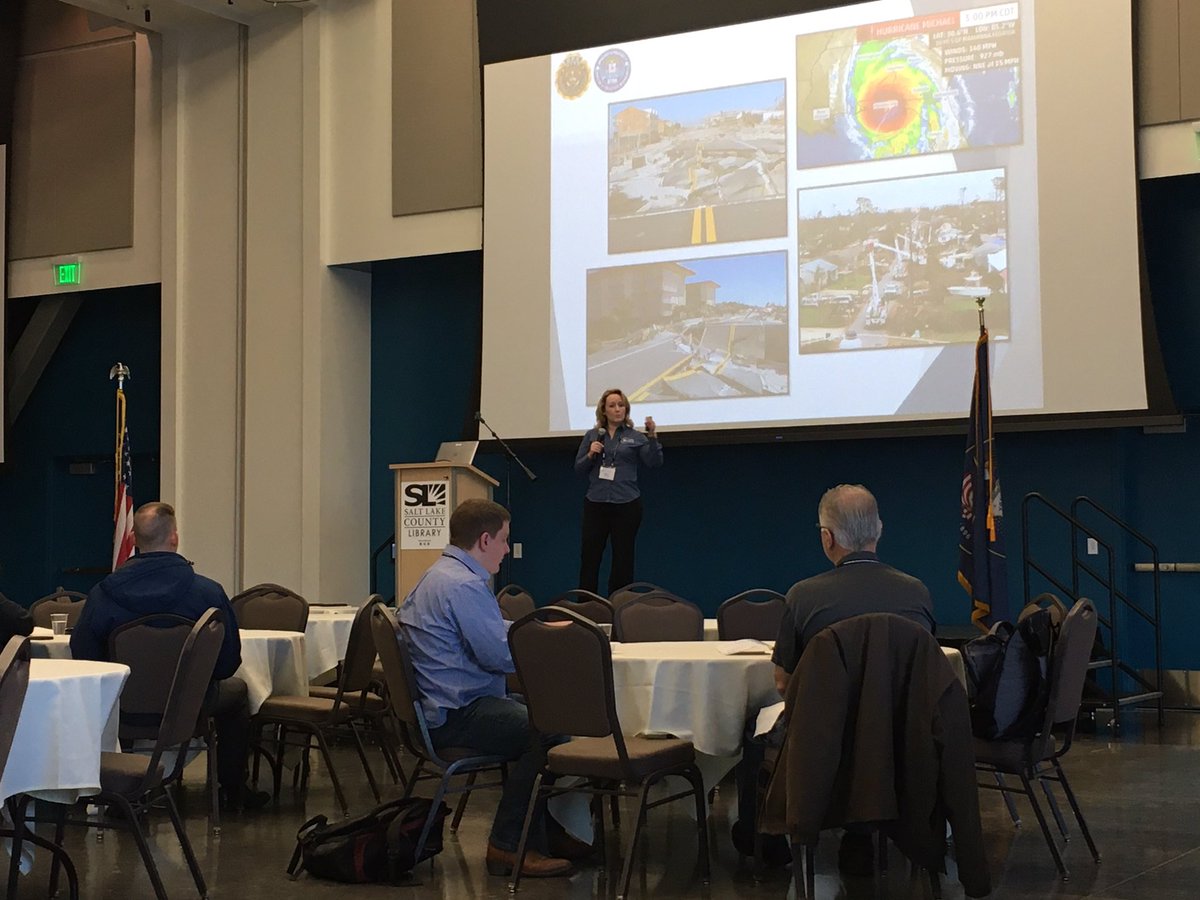 UtahEmergency's tweet photo. #TodayAtDEM we are kicking off day 2 of #UEMA2020 with our @1strespondermom Kathryn McMullin, who is talking about how to get critical resources into a disaster area. https://t.co/GP1l2ZK6X9