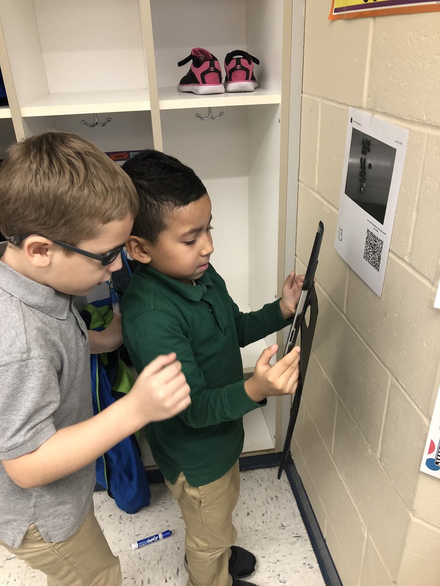 lbmichelefalco's tweet photo. Students created their own math word problems and uploaded them to our See Saw scavenger hunt and set out to listen and solve their classmates problems... each answer guided them to a new problem...we had so much fun being creative! @AAAlbelementary #seesaw #AAAFutureReady #math https://t.co/KTA0xZ1vXo