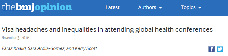 FarazKhalid82's tweet photo. @ev4gh A5 I was selected for #EV2016, along with several #EVs, was facing delay in visa issuance to attend symposium. We converted our energy &amp; frustration into a blog published in @GlobalHealthBMJ, got the attention of relevant people,and received visa day before #EV2016  #EV2020 https://t.co/WCbAHSl0Fn