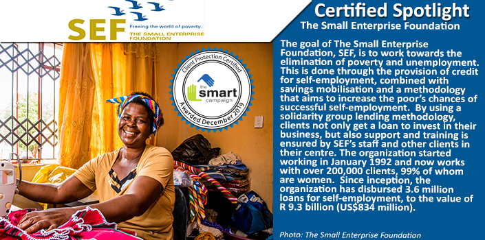 SmartCampaign_'s tweet photo. The Small Enterprise Foundation (SEF) South Africa has earned #SmartCertification. Congratulations! https://t.co/NCc3yrluyY
