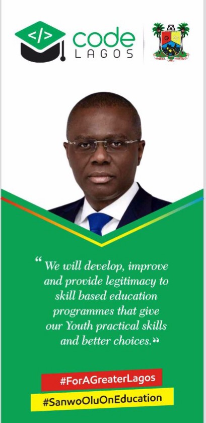 enviupdatelasg's tweet photo. "We will develop, improve, and provide legitimacy to skill based education programmes that gives our Youths practical skills and better choices."
Mr. @jidesanwoolu
Governor, Lagos State.
@osaelagos @TokunboWahab @Mr_JAGs @gboyegaakosile
#SanwoluOnEducation #CodeLagos https://t.co/xLGLto79Vw