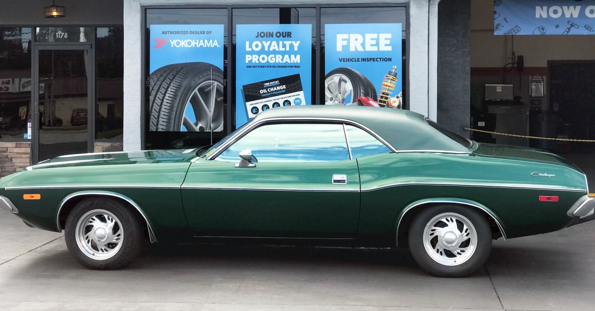 Did you know we have an Oil Change Loyalty Program? Stop by any of our 10 locations today and get yourself started on the road to a FREE oil change!

#TireOutlet #dodgechallenger #thatsmydodge #musclecar #instaautos #classicsdaily #classiccarculture