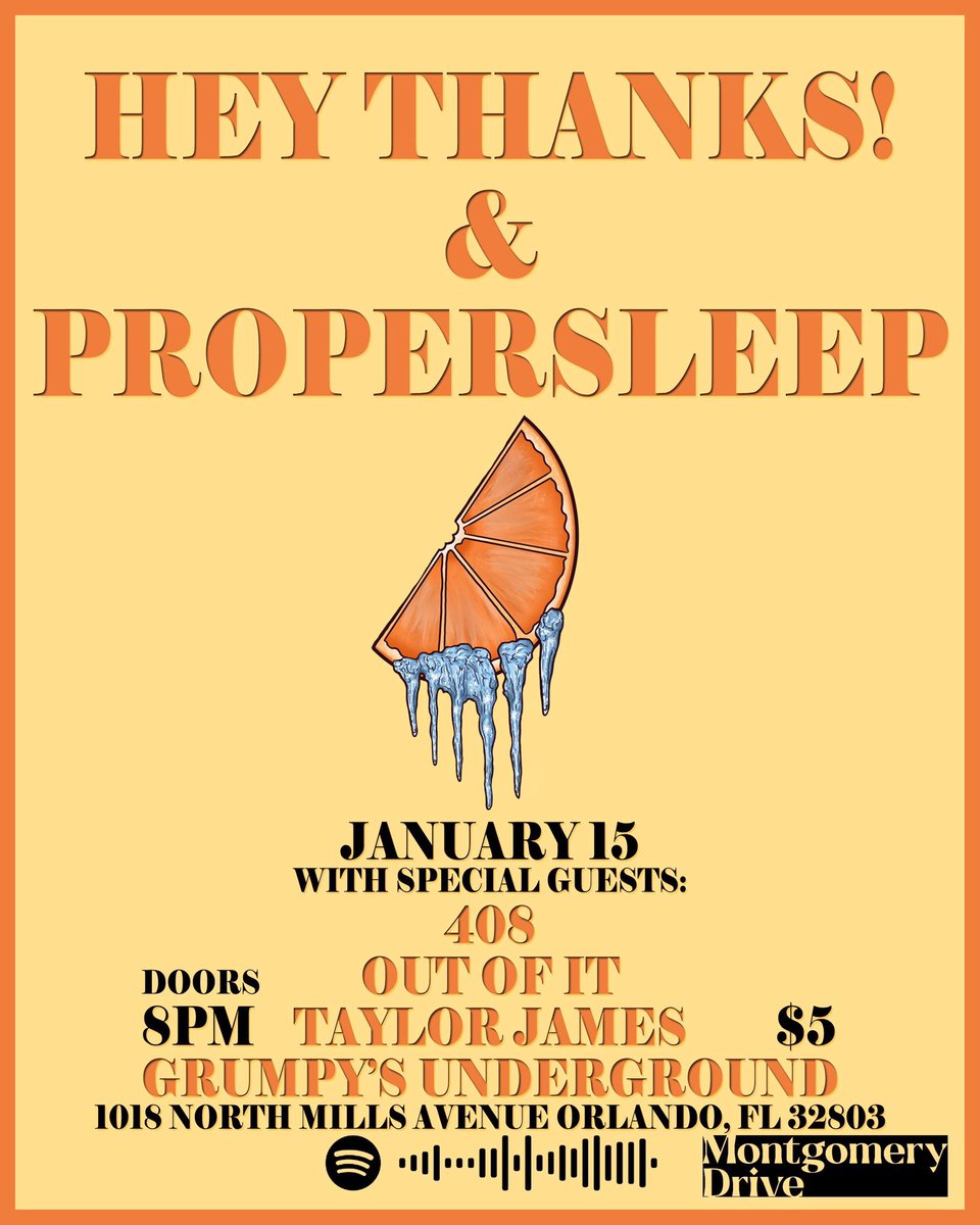 8PM TONIGHT at GRUMPYS: <a href="/HeyThanks_LA/">hey thanks.</a>, @ProperSleepRock, @TaylorJamesBand, <a href="/OutOfItPopPunk/">Out of It</a>, and <a href="/408Band/">408</a> 😱

RSVP: facebook.com/events/9406716…