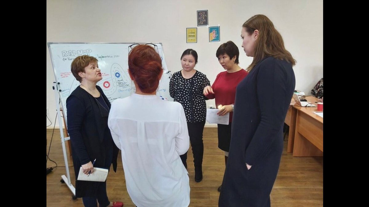 KFEIGConsortium's tweet photo. #SHIPproject Task 3/Act 3.4 Experts @KivinenEveliina @LAMKfi  Sari Järvinen @JAMK_fi  &amp;dev. groups @#NurSultan Adaptation&amp;implementation design of evidence-based nursing clinical guidelines. Cooperation power! Certification!  @KFEIGConsortium @HAMK_UAS @minhealthKZ @WorldBankECA https://t.co/B8losANua6