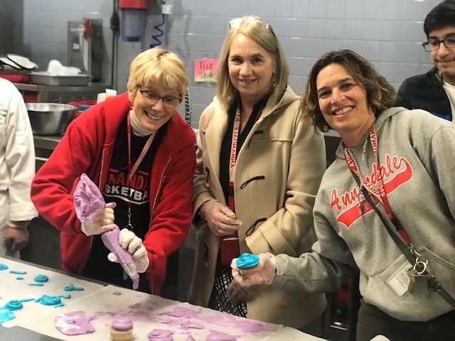 Fun day with culinary arts in the kitchen. Thank you AHS Culinary! #workplacereadiness