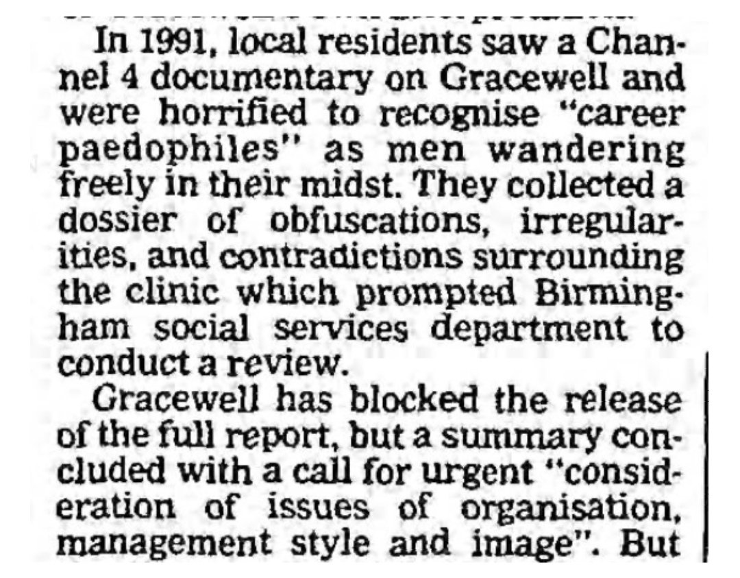 It is uncanny how Team Hewson covered Wyre and his clinic in Hemming's neck of the woods in great detail: First we had 'Satanic Panic' Rosie Waterhouse reporting on the clinic's closure and now here is Claire Jervis ...  https://twitter.com/ciabaudo/status/990566968989241344?s=19