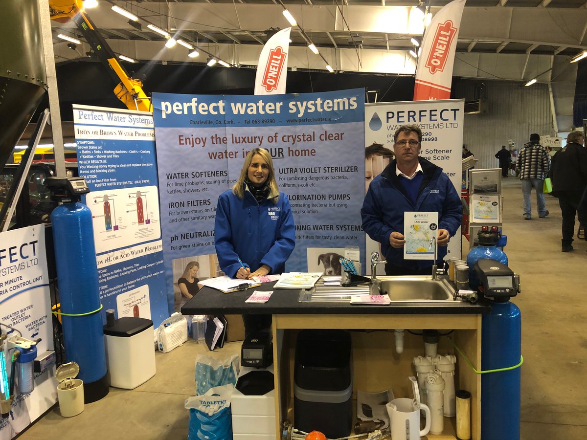 Just waiting for you at the #SpringFarmMachineryShow in Millstreet so pop in to our stand to say hi 😃
Mary &amp; Joe are happy to advice you on all #waterproblems. Don't forget about our special offer - 10% OFF ON ALL #WATERTREATMENTSYSTEMS!
perfectwater.ie
086 1408998