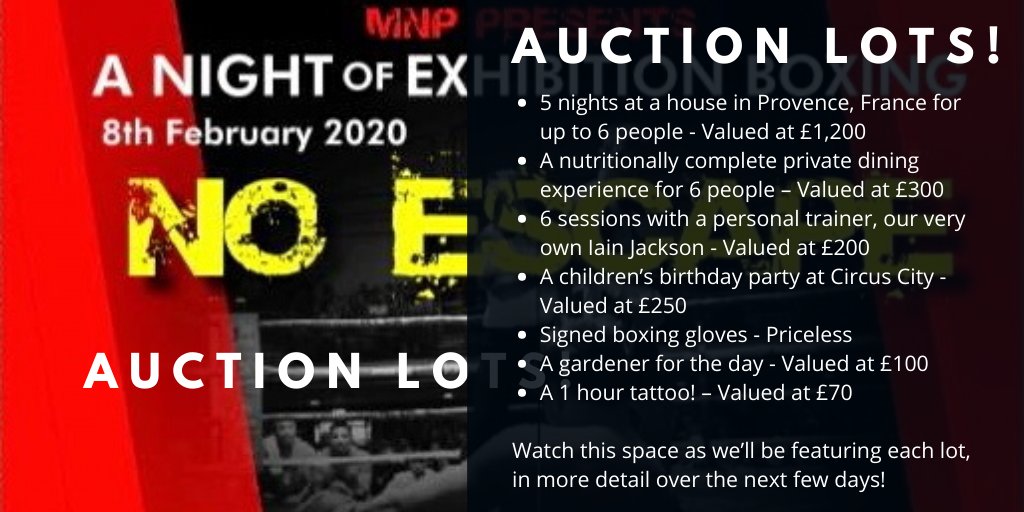 EscapeBoxing's tweet photo. Hurry only a few seats left book here: https://t.co/pQqCnKHTG9
Only 24 days to go, are you ready for a brilliant night? 
Why not treat yourself to one of our fantastic auction lots?
There’s something for everyone!
#boxing #fitness #Brighton https://t.co/qXs1yeMBO5