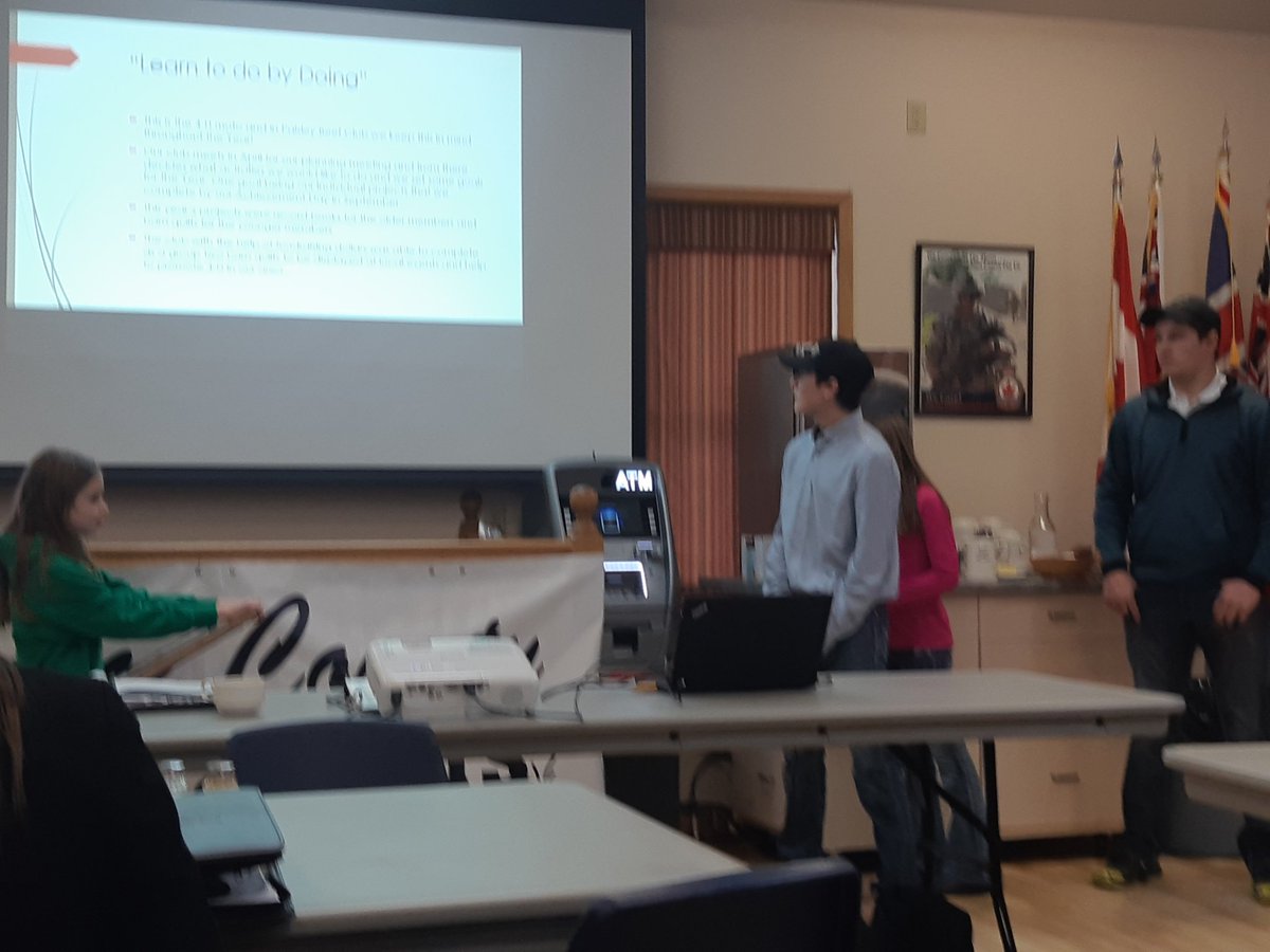Bruce Cty Beef Farmer annual mtg. President <a href="/MacDonaldTrans/">Scott MacDonald</a> discussing our $10,000 contribution to Bruce Cty <a href="/4HCanada/">4-H Canada 🍀🇨🇦</a> , along w donating 10% of annual BBQ profits going to Paisley <a href="/4HCanada/">4-H Canada 🍀🇨🇦</a> , for helping w this event. Presentation by some of their members.