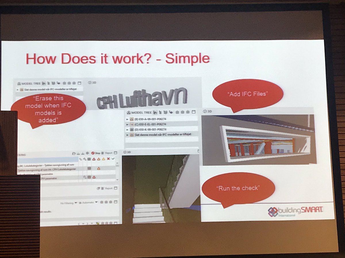 buildingSMARTsp's tweet photo. Michael Friis, del Aeropuerto de Copenhague (@CPHAirports) nos muestra el uso de #IFC para el Control de Calidad de sus proyectos en la Jornada de Estándares #BIM para #Infraestructuras @feriademadrid @bimexpo2020 @epowerbuilding #OpenBIM https://t.co/uhrQ4KQlxa