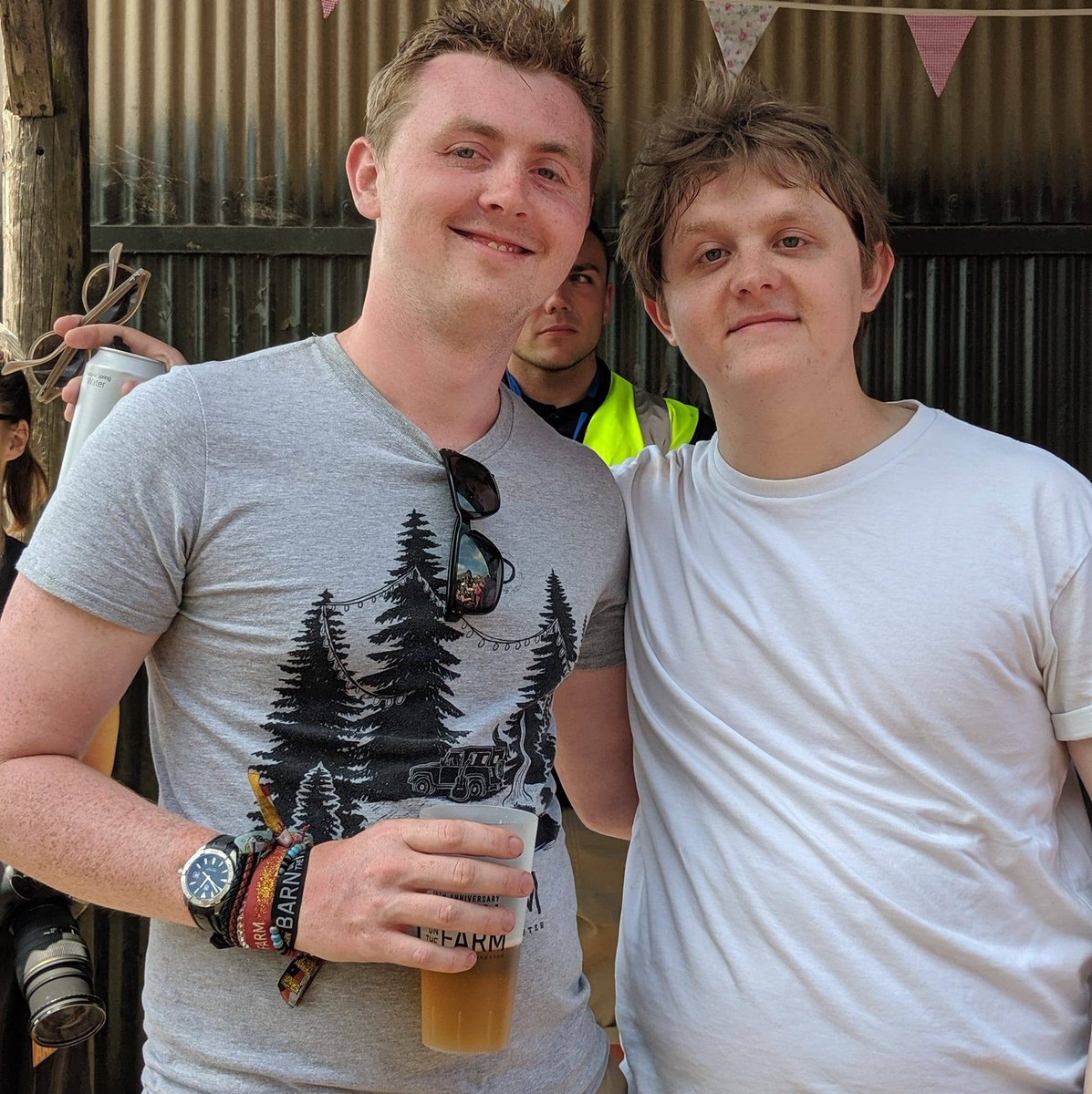 Conor_Palmer_'s tweet photo. @BBCR1 @grimmers my brother definitely fits the bill for a @LewisCapaldi look alike but he’s too scared to phone in! (He’s the one on the left) https://t.co/tIaMJwr5H2