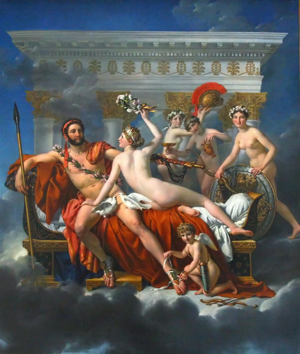17. Mars Disarmed by Venus and the Three Graces, Jacques-Louis David (1824)[also, the cover of an extraordinary work edited by  @scaliger and others ]