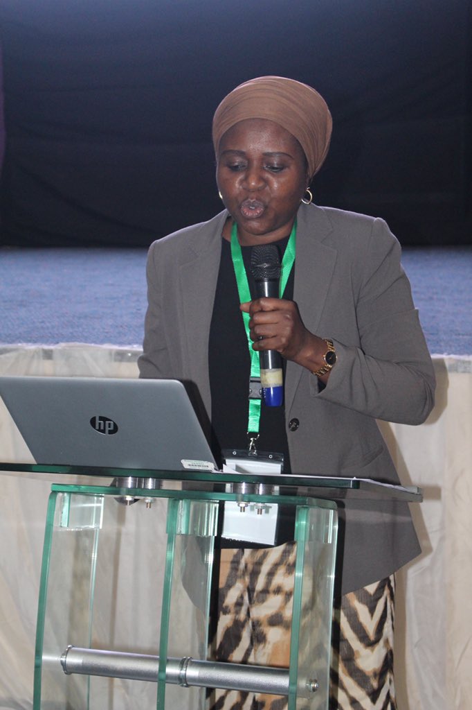 The Ag. NC Mrs. Hajara Sami delivering speech on YESSO achievements and forecast for 2020   at the 2nd Social Protection Practitioners &amp; Academics Dialogue (SPADE-2) at Nicon Luxury Hotel Abuja