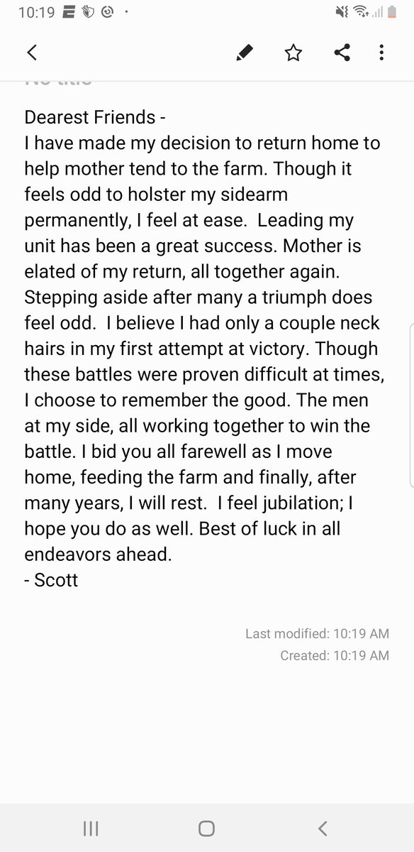 Dearest Friends - Please Read