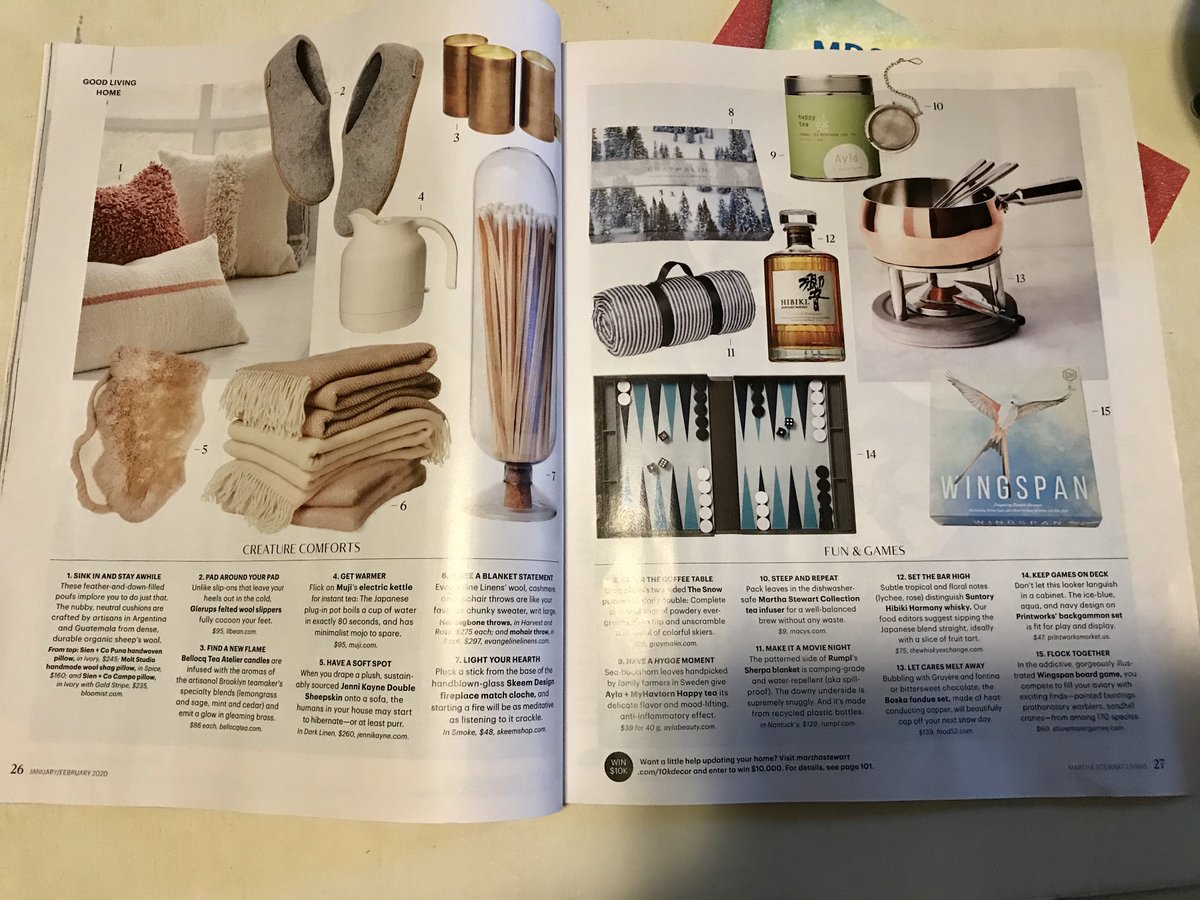Received a Martha Stewart Living magazine in the mail. Flipping through it I got to the must haves for the season.  <a href="/stonemaiergames/">Stonemaier Games</a>