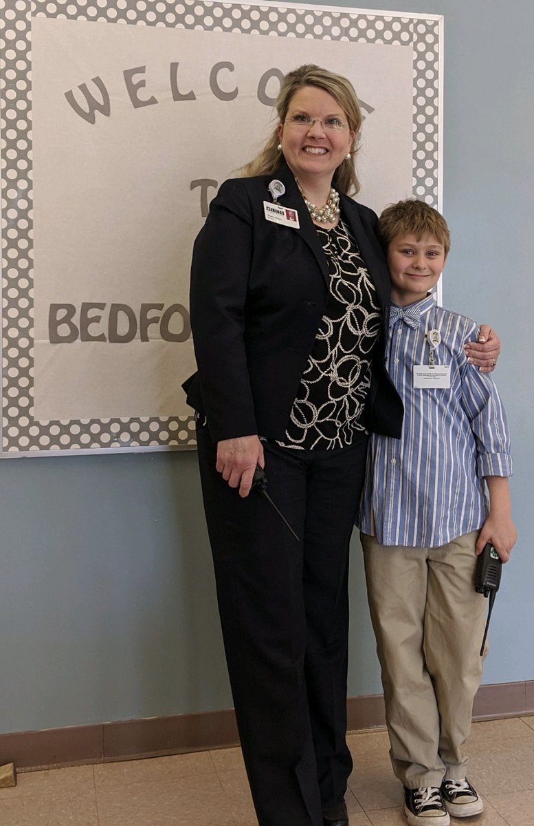 BedfordHillsES's tweet photo. Building future leaders at BHS! So much fun with our 'Principal for the Day!" Wearing sneakers, he told me "his feet were really hurting". Guess students do not realize how much a principal walks in a day while supporting students and staff! #HuskyWay #LCSEDU https://t.co/G3HVmsFyAI