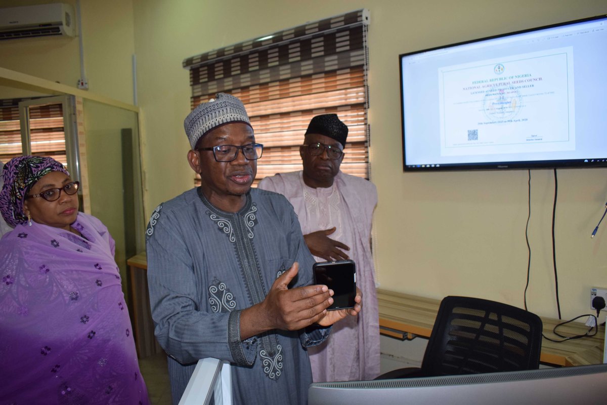 NASC_NG's tweet photo. The PS was taken on a tour of the facilities at NASC and to see the innovations springing up at the Council. He commended the Council for the rapid developments and promised that the Ministry will continue to support NASC.
@seedtracker #qualityseed #agriculture #foodsecurity https://t.co/ilGu8GZDLc