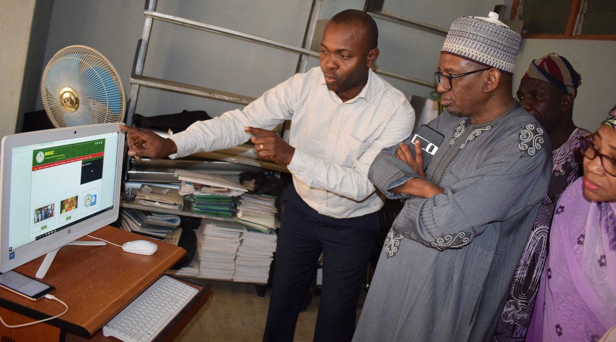 NASC_NG's tweet photo. The PS was taken on a tour of the facilities at NASC and to see the innovations springing up at the Council. He commended the Council for the rapid developments and promised that the Ministry will continue to support NASC.
@seedtracker #qualityseed #agriculture #foodsecurity https://t.co/ilGu8GZDLc