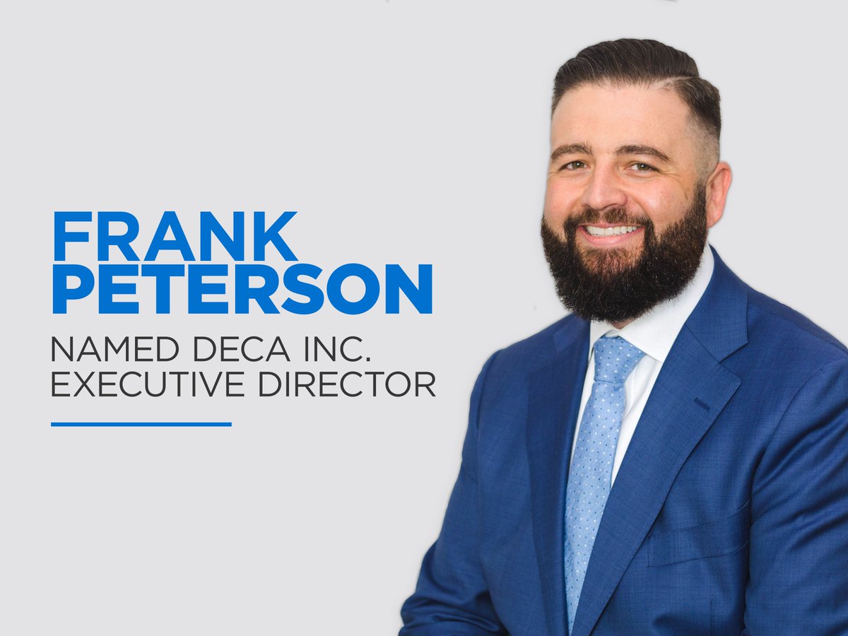 DECAInc's tweet photo. Say hello to DECA Inc.'s new Executive Director: Frank Peterson! https://t.co/pkFX21vIyZ https://t.co/KlIvjEPeob