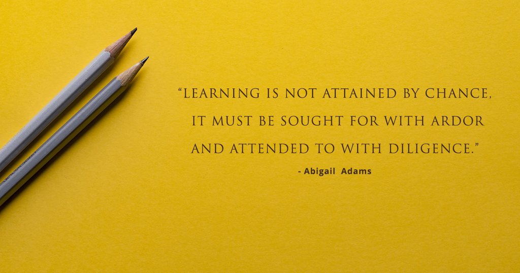experienceLM's tweet photo. โLearning is not attained by chance, it must be sought for with ardor and attended to with diligence.โ
- Abigail Adams
#languageinspiration #quotes https://t.co/DJVcyfjnBW