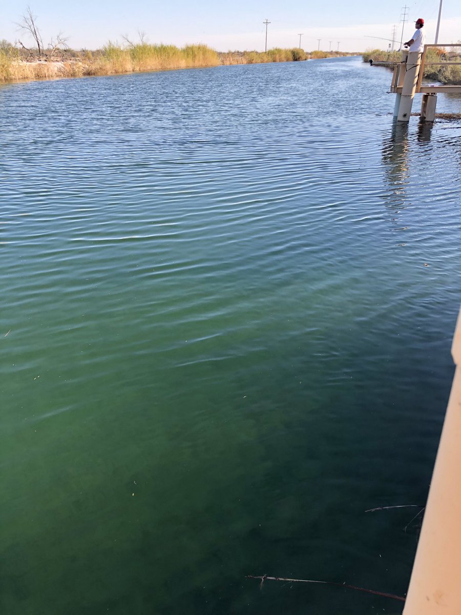 JoeDelBosque's tweet photo. On my annual visit to Imperial Valley this past weekend, I take time to view the unmistakable blue-green Colorado River water in the Highline Canal of the @IIDatWork. #CAwater #farmwater #agriculture #havasu https://t.co/5xB1AD4Oc1