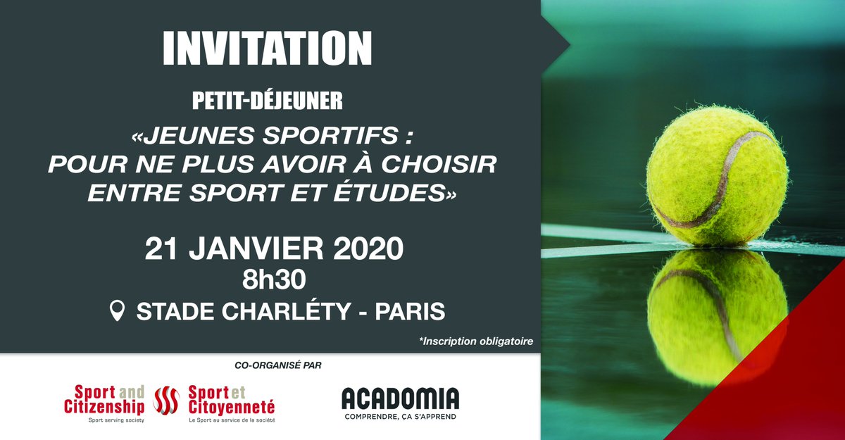 SportandCitizen's tweet photo. ⏰Nous sommes à moins d'une semaine de notre premier événement de l'année !🎆
Rejoignez-nous mardi 21/01 au @stadecharlety pour débattre avec les experts sur le double-projet des #Sportifs de haut-niveau ! 
Inscriptions: https://t.co/Dx2iTmJiLU https://t.co/ASxP3OBbcD