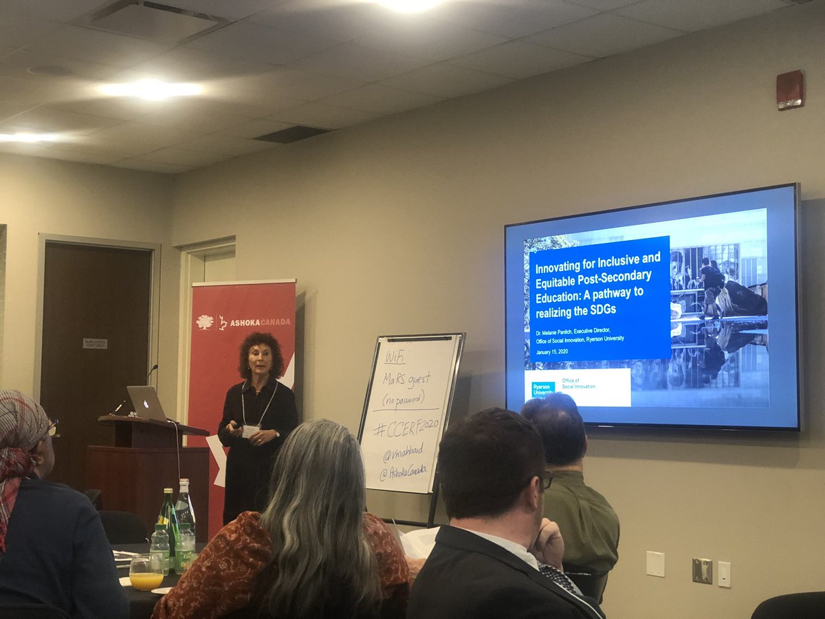 socialinnovtmu's tweet photo. OSI Executive Director Melanie Panitch presenting on “Innovating for Inclusive and Equitable Post-Secondary Education” @AshokaCanada #CCERF2020 https://t.co/Do6fbubtmp