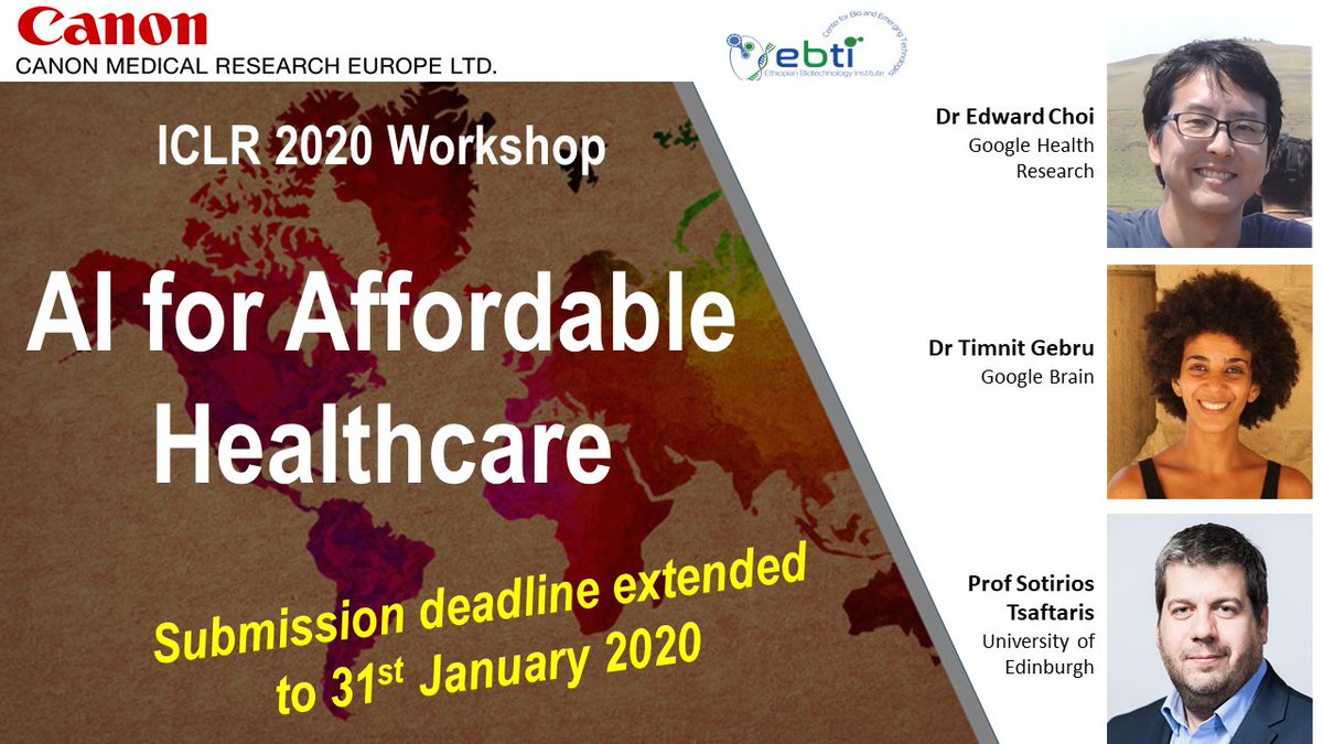 Final call for papers! #ICLR2020  workshop on AI for Affordable Healthcare. Submission deadline extended to 31st January. 
<a href="/bioandemerging/">Ebti</a> <a href="/iclr_conf/">ICLR 2026</a> tinyurl.com/scxmt9a