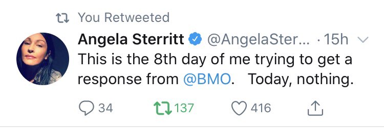 PPCLI100's tweet photo. @AngelaSterritt 

Because this account RT’d your tweet about @BMO, we were contacted by @3CdnDiv &amp; told to promptly cease &amp; desist such social media conduct. 

#ppcli #cdnpoli #bcpoli @JustinTrudeau https://t.co/b3AwhUxBtb