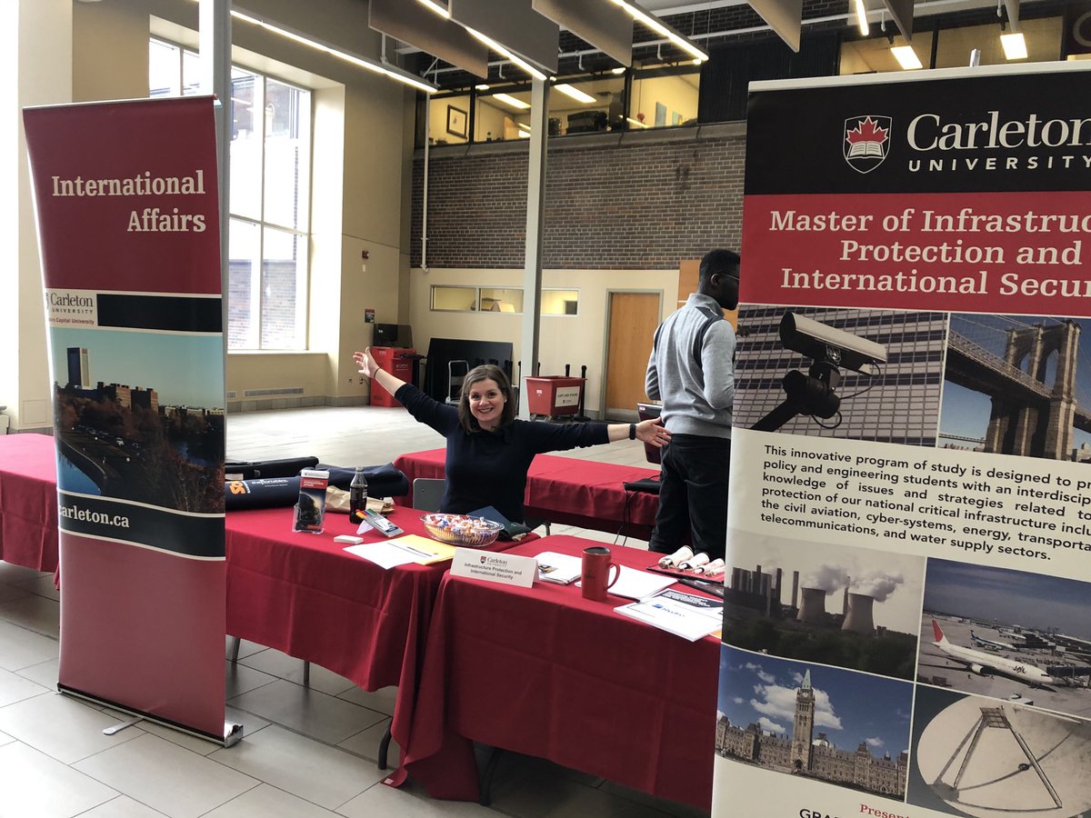 StephanieCarvin's tweet photo. At the ⁦@Carleton_U⁩ graduate studies fair talking about ⁦@CU_NPSIA⁩ and ⁦@IPISCarleton⁩ programs. It’s busy but I can also try to answer some questions online if you have any! https://t.co/5r6qrlr6lI