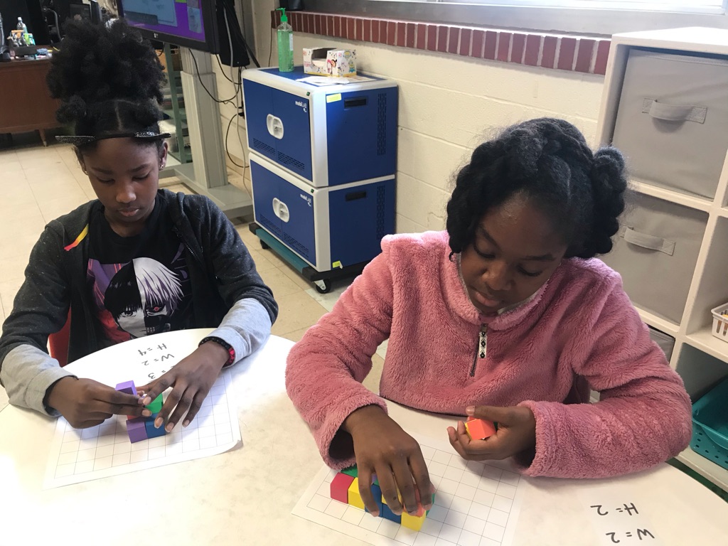 Today we are finding the volume of solid figures by building models. Foam blocks are WHERE IT’S AT!!! [zero noise, y’all] <a href="/SheppardJets/">Sheppard Elementary</a> <a href="/WFISDschools/">Wichita Falls ISD</a> #bebold