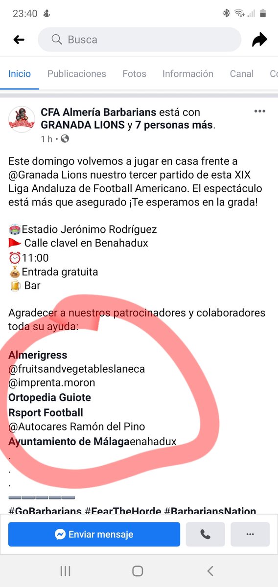FafakeSpain's tweet photo. Ole el CM de @cfabarbarians esta a la altura del CM @Cruzcampo,como a conseguido patrocinio de Ayuntamiento  de Malaga? https://t.co/I1U5dJyDe1