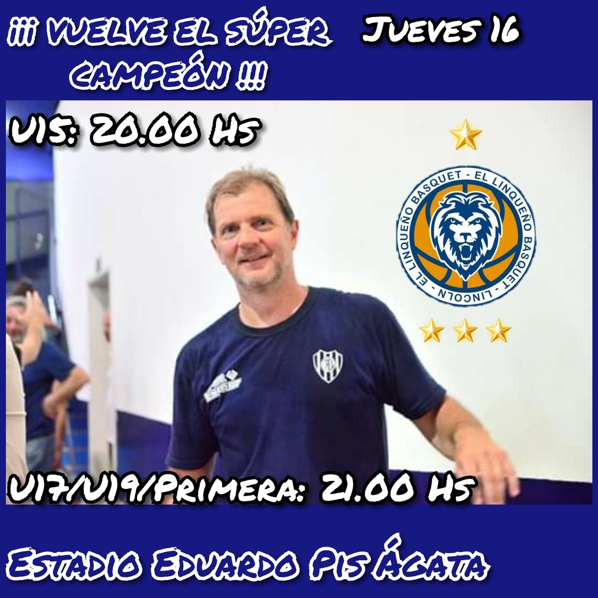 caelbasquet's tweet photo. ¡¡¡ MAÑANA VUELVE EL SÚPER CAMPEÓN !!!
Mañana Jueves El Linqueño arranca los entrenamientos con las categorías más grandes de cara a lo que será el Torneo Apertura 2020.
⌚U15: 20.00 Hs
⌚U17/U19/Primera 21.00 Hs ¡¡¡ Los esperamos !!!
#VamosLinqueño 
#SomosElPueblo https://t.co/V6JudKxkSo