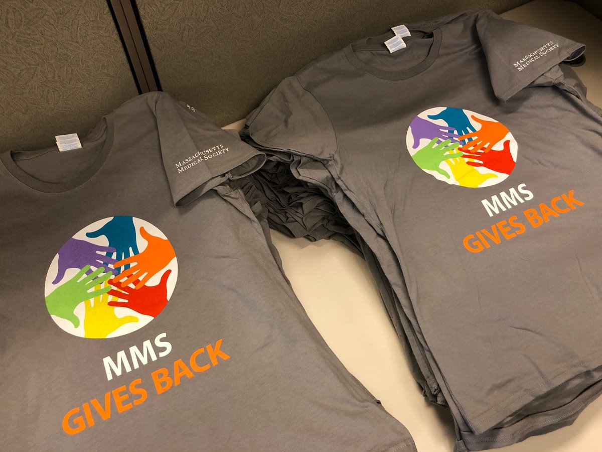 MassMedical's tweet photo. Newly revamped employee volunteer program to kick off 2020. T-shirts are in – can’t wait for our next event! #MMSGivesBack https://t.co/TjVtzwCNix