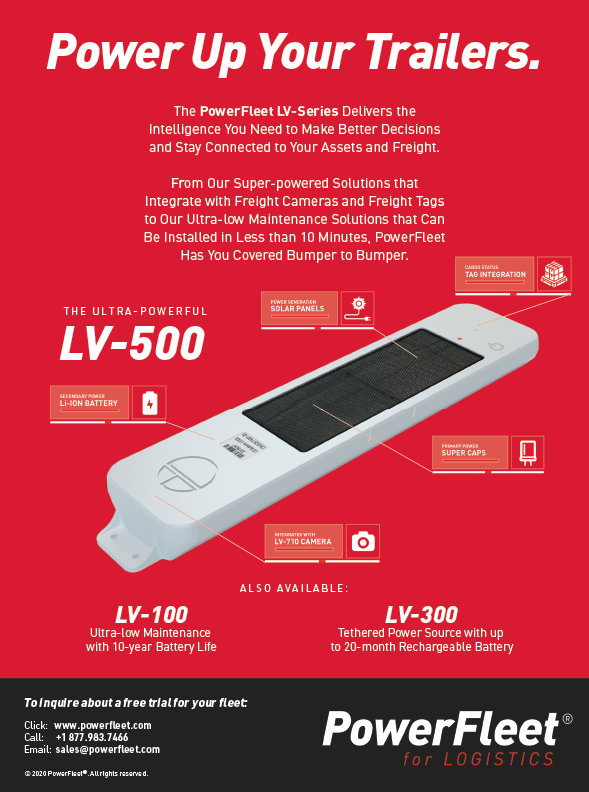 PowerfleetAIoT's tweet photo. Power up your fleet with PowerFleet LV-Series featuring freight cameras and freight tags for complete coverage bumper to bumper. 

#trucking #technology #logistics #powerfleet https://t.co/pa3pnoY4vC