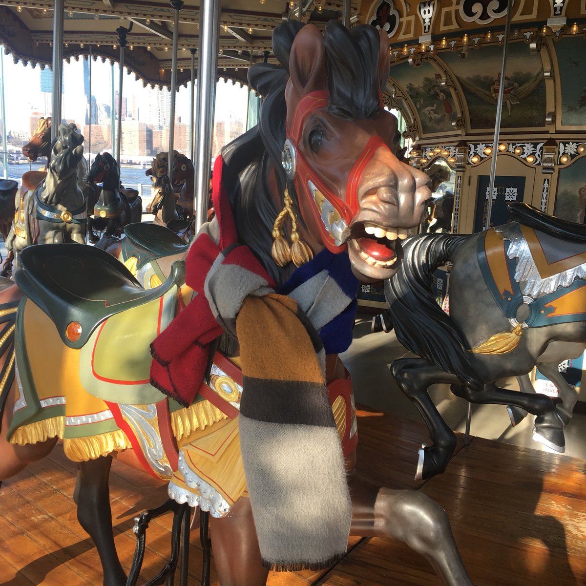 It’s cold outside but the carousel is nice and warm. Our heated pavilion is ready for riders 🎠 Stop by Thursday- Sunday 11am-6pm.