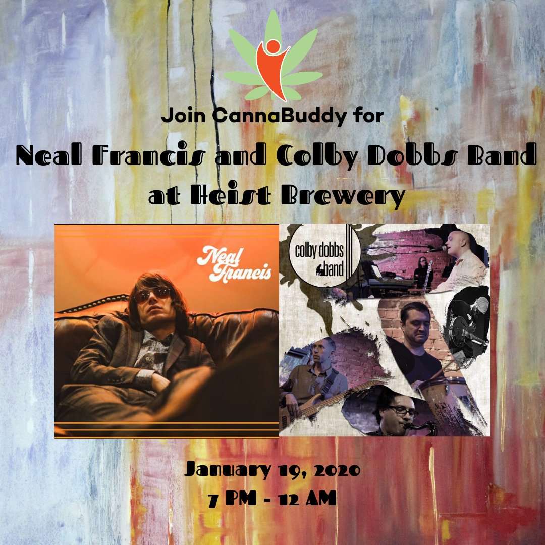 This Sunday join CannaBuddy @ Heist Brewery for the Neal Francis and Colby Dobbs Band show.  Charlotte Agenda says that this is one of the top 10 concerts of January in Charlotte!  You don’t want to miss it!
