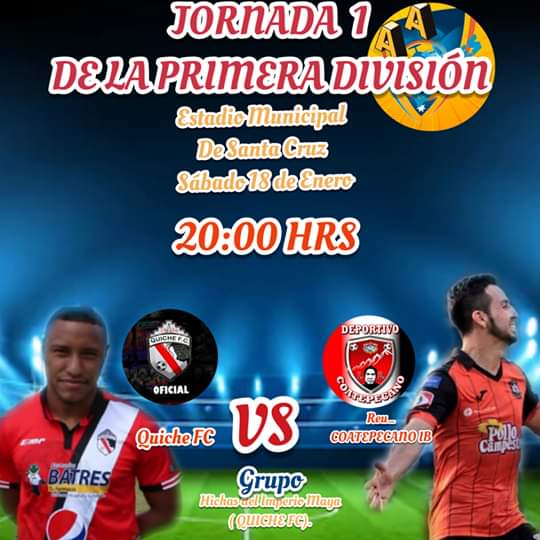 LigaUu's tweet photo. Quiché se enfrentan a Deportivo Reu_ Coatepecano IB.
#Vamosimperiomaya
#Quichefc https://t.co/iC3Z95c4DJ