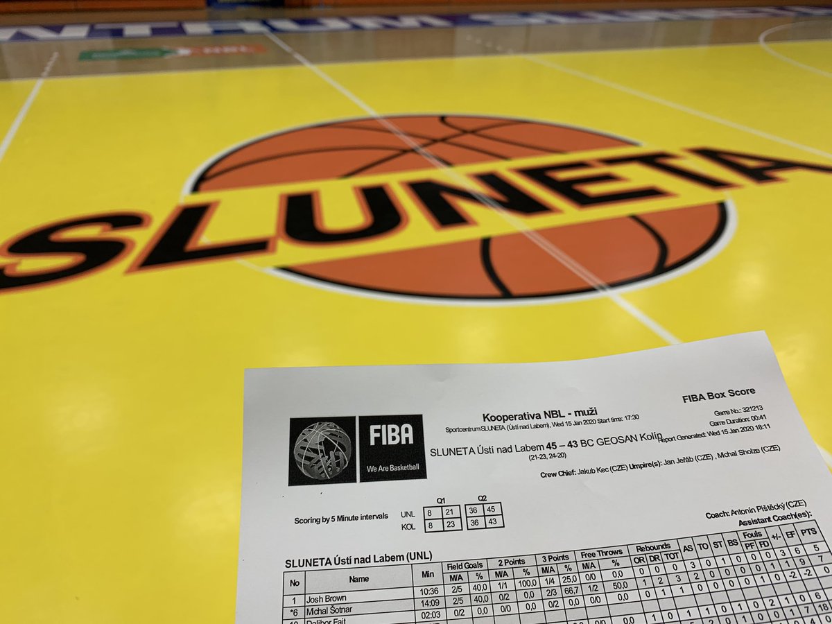 BCGEOSANKolin's tweet photo. After first 20 minutes we are down by 2 points against @slunetaUL #kooperativanbl #UNLKOL https://t.co/LHiWxuTrIx