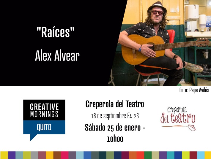 Este año empezamos a lo grande🎇🎇, tendremos para el tema Raíces a nuestro querido <a href="/AlexAlvearMusic/">Alex Alvear</a> 🎼🎼quien nos contará como el jazz, el funk y el rock encuentran su inspiración en los Andes. Te esperamos en la <a href="/CreperolaTeatro/">Creperola del Teatro</a> este sábado 25 de enero ¡No faltes!💙