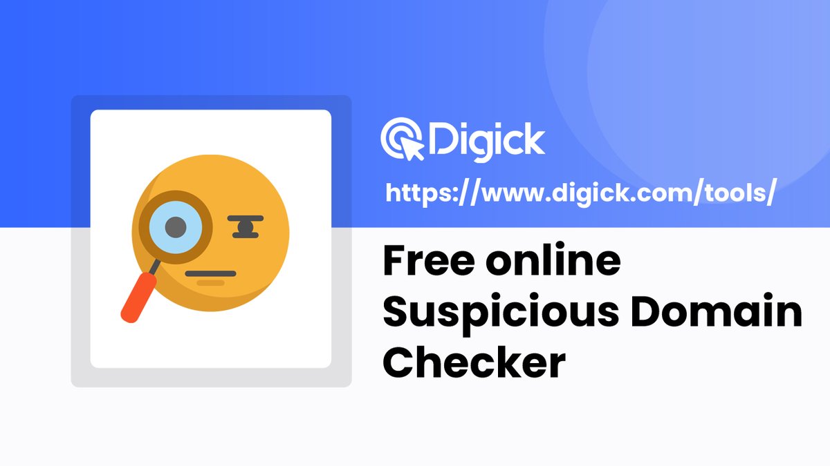 inboxezs's tweet photo. The Suspicious Domain Checker looks at your website/domain and determines if it is suspicious or safe.
#digick #digicktools #DigitalMarketing #SearchEngineOptimization #servers #socialmediamarketing #emailmarketing #SEO #isivakr https://t.co/3Y0nlvZh22