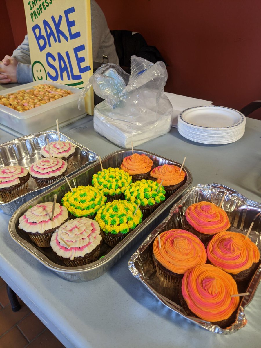 FIPualberta's tweet photo. The #FIP2020 Bake Sale is in full swing in the first floor hallway of Education North 😍
All goodies are sold by donation in support of the FIP student conference until 3pm. We hope you can stop by! #LIS #librarystudents #ualberta #SLIS https://t.co/2XkFuihHeD