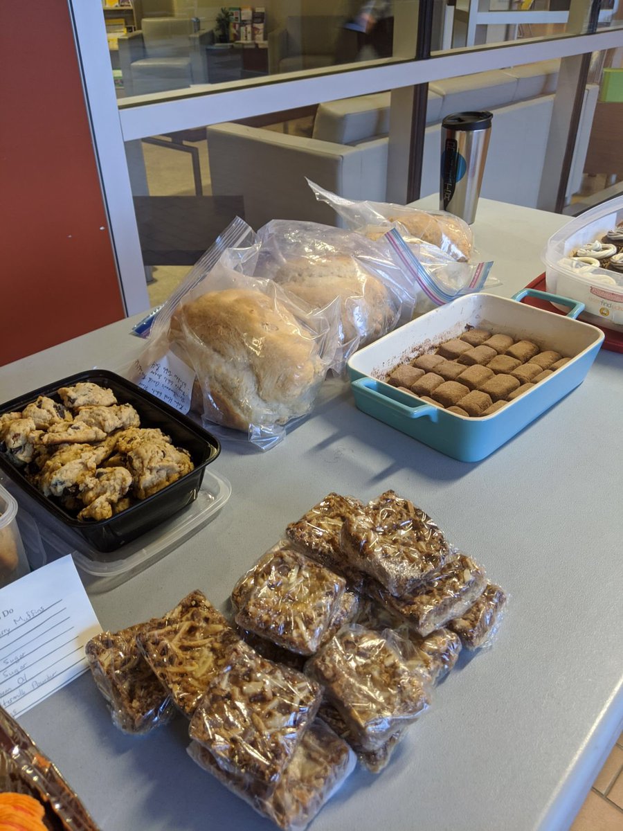 FIPualberta's tweet photo. The #FIP2020 Bake Sale is in full swing in the first floor hallway of Education North 😍
All goodies are sold by donation in support of the FIP student conference until 3pm. We hope you can stop by! #LIS #librarystudents #ualberta #SLIS https://t.co/2XkFuihHeD